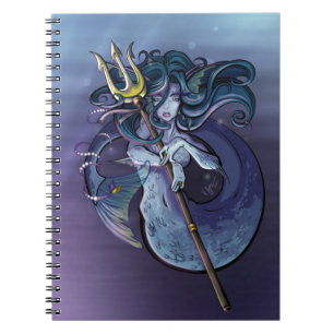 Mermaid Beautiful Art Illustration Spiral Notebook