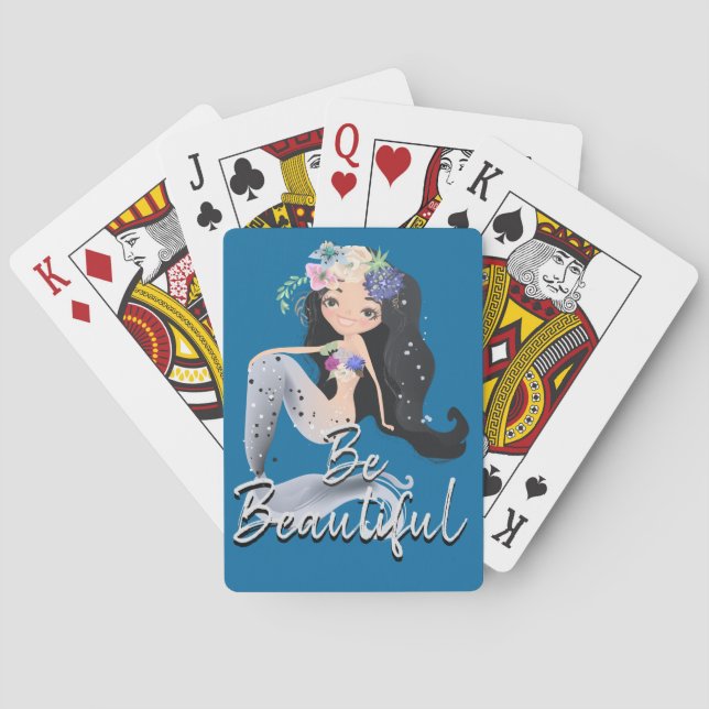 Mermaid Bicycle Playing Cards (Back)