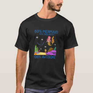 Mermaid Biologist Marine Science Biology Ocean Stu T-Shirt