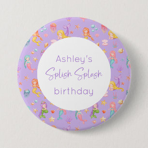 Mermaid Birthday 7.5 Cm Round Badge