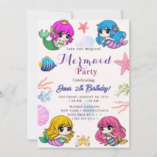 Mermaid Birthday Bash Invitation