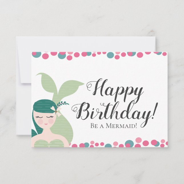 Mermaid Birthday Card (Front)