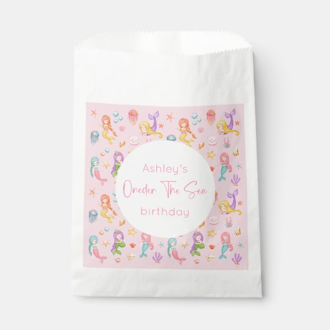 Mermaid Birthday Favour Bags (Front)