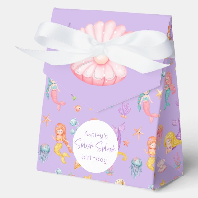Mermaid Birthday Favour Boxes (Front)