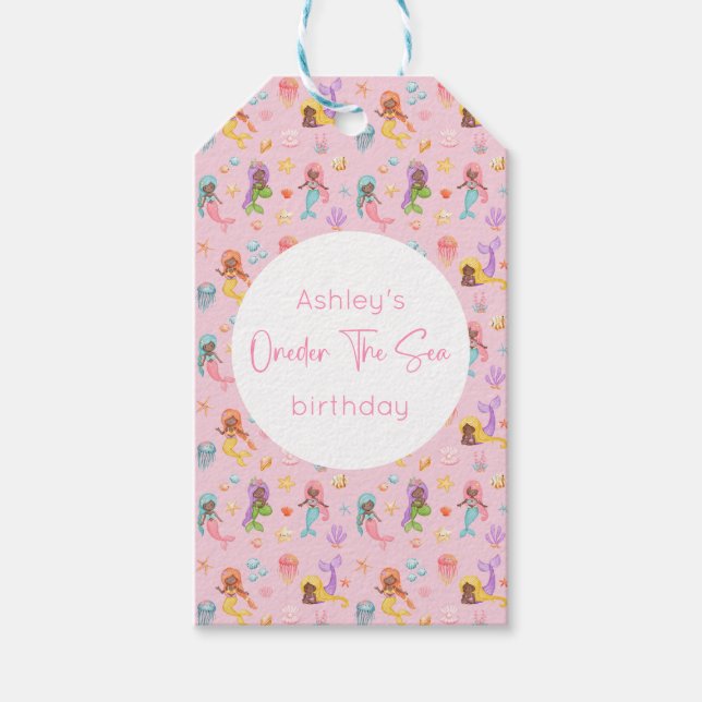Mermaid Birthday Gift Tags (Front)