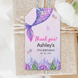 Mermaid Birthday Gift Tags for Girls