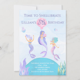 Mermaid Birthday Invitation