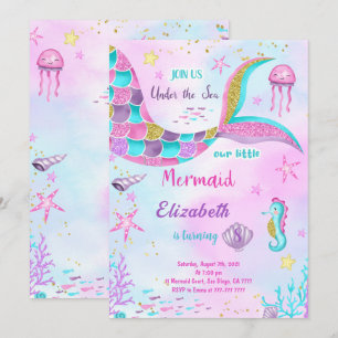 Mermaid Birthday Invitation