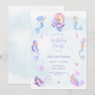 Mermaid Birthday Invitation