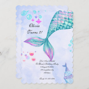Mermaid Birthday Invitation
