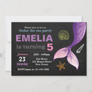 Mermaid Birthday invitation