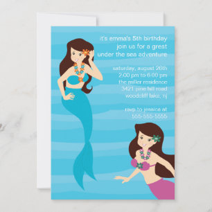 Mermaid Birthday Invitation