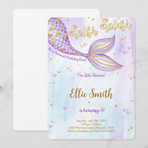 Mermaid Birthday Invitation