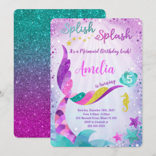 Mermaid Birthday Invitation
