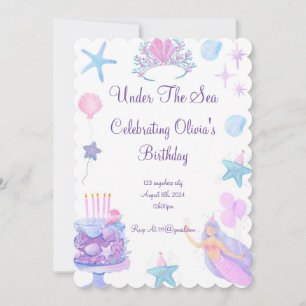 Mermaid Birthday Invitation