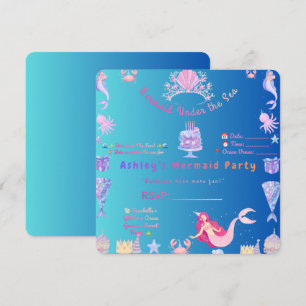 Mermaid Birthday Invitation – Dive Into the Fun!