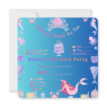 Mermaid Birthday Invitation – Dive Into the Fun!