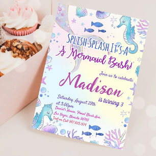 Mermaid Birthday Invitation Under The Sea