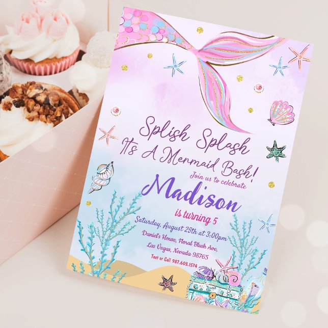 Mermaid Birthday Invitation Under The Sea  (Creator Uploaded)