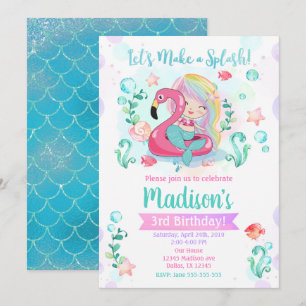 Mermaid Birthday Invitation / Under the Sea Party