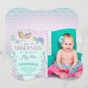 Mermaid Birthday Invitation Under The Sea Party