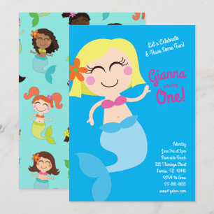 Mermaid Birthday Party Invitation