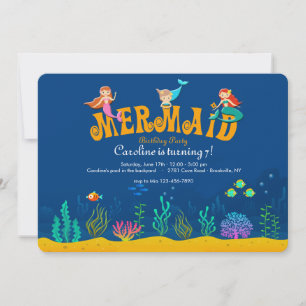 Mermaid Birthday Party Invitation