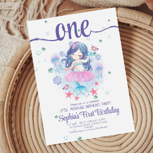 Mermaid Birthday Party Invite Mermaid First Party