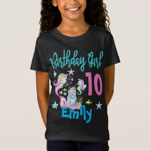 Mermaid Birthday Party Matching Custom T-Shirt