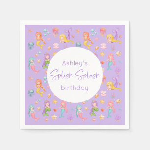 Mermaid Birthday Party Napkin