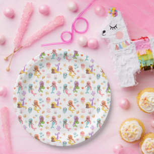 Mermaid Birthday Party Paper Plate