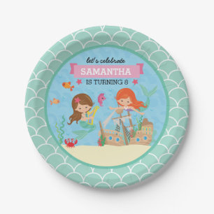 Mermaid Birthday Party Paper Plate