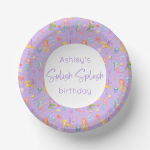 Mermaid Birthday Party Paper Plate