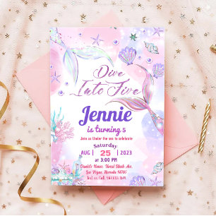 Mermaid Birthday Party Under The Sea Party Invitation