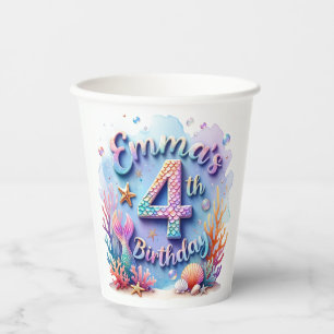 Mermaid Birthday Party – Under the Sea Party Paper Cups