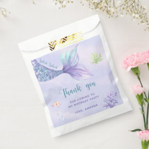 Mermaid Birthday Party Under The Sea Thank You Favour Bags