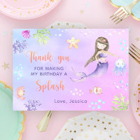 Mermaid Birthday Party Under The Sea the Thank you