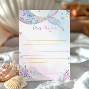 Mermaid Birthday Time Capsule Message Card