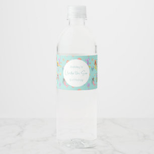Mermaid Birthday Water Bottle Label