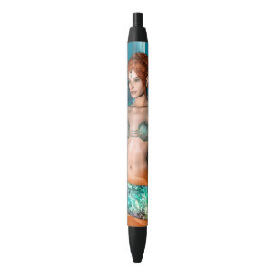 Mermaid Black Ink Pen