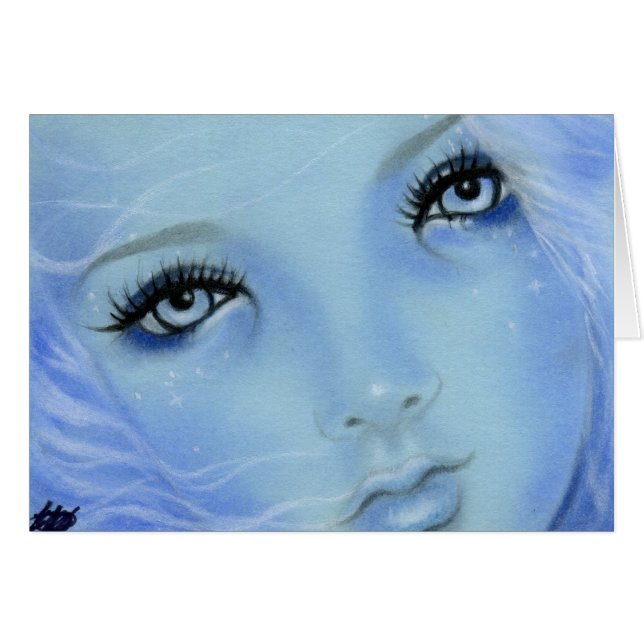 Mermaid Blue Eyes Card (Front Horizontal)