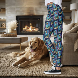Mermaid Blue Fantasy Friends Leggings