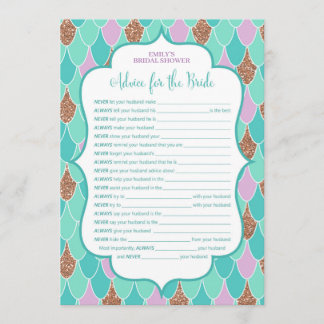 Mermaid Bridal Shower Game 5x7 Invitation