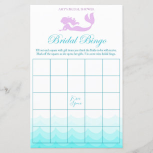 Mermaid Bridal Shower Game - Bridal Bingo