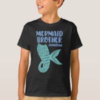 Mermaid Brother Wave Tail Playful Text Design