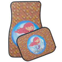 Mermaid brown and orange Scales  Car Floor Mat