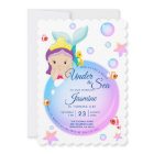 Mermaid Bubble Glitter Purple Teal Baby Birthday