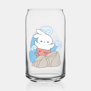 Mermaid Bunny Adventures A Splash of Summer Fun Can Glass