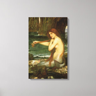 Mermaid by John William Waterhouse Canvas Print