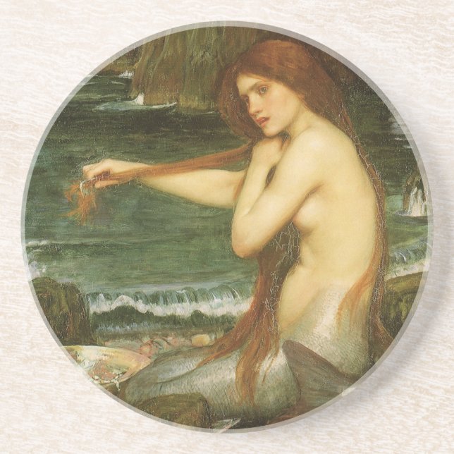 Mermaid by John William Waterhouse Coaster (Front)